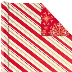Hallmark Red And Gold 3-Pack Reversible Christmas Wrapping Paper, 120 Sq. Ft. 10 Hallmark Red And Gold 3-Pack Reversible Christmas Wrapping Paper, 120 Sq. Ft. -Hallmark Sales 3Pack Red and Gold Reversible Christmas Wrapping Paper 5JXW1029 05