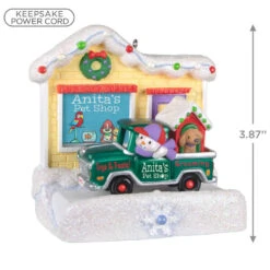 Hallmark Happy Holiday Parade Collection Anita's Pet Shop Musical Ornament With Light 8 Hallmark Happy Holiday Parade Collection Anita's Pet Shop Musical Ornament With Light -Hallmark Sales Anitas Pet Shop Store and Truck Keepsake Ornament 3499QGO2519 03
