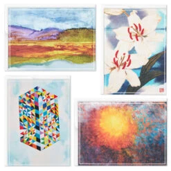 Hallmark ArtLifting Nature And Abstracts Blank Note Cards Assortment, Box Of 24 -Hallmark Sales ArtLifting Nature Art Assorted Boxed Blank Cards 3SOM1334 03