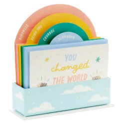 Hallmark Little World Changers⢠Assorted Blank Note Cards In Caddy, Pack Of 24