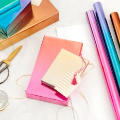 Hallmark Assorted Ombré Foil 3-Pack Wrapping Paper, 60 Sq. Ft Total -Hallmark Sales Assorted Ombr Foil Wrapping Paper 5EWR2655 03