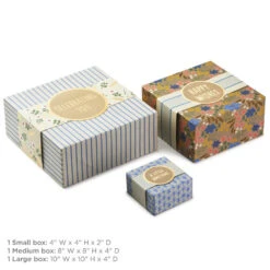 Hallmark 4", 8" And 10" Floral 3-Pack Gift Boxes With Bands -Hallmark Sales Assorted Sizes Floral Gift Boxes With Bands 5EBC1230 04