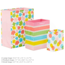 Hallmark Assorted Pastel Designs 8-Pack Small, Medium And Large Gift Bags 8 Hallmark Assorted Pastel Designs 8-Pack Small, Medium And Large Gift Bags -Hallmark Sales Assorted Small Large Pastel Designs Gift Bags 5EGB6640 03