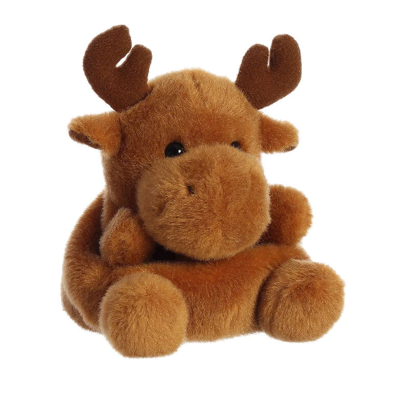 Aurora Palm Pals Cinnamon Moose Plush, 5" 1 Aurora Palm Pals Cinnamon Moose Plush, 5"