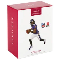 Hallmark NFL Baltimore Ravens Lamar Jackson Ornament -Hallmark Sales Baltimore Ravens Lamar Jackson Keepsake Ornament 2299QXI7167 04