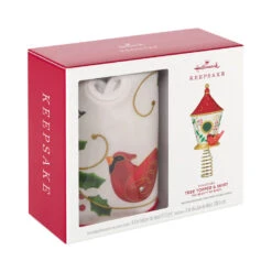 Hallmark Mini The Beauty Of Birds Christmas Tree Topper And Tree Skirt, Set Of 2 -Hallmark Sales Beauty of Birds Mini Keepsake Tree Skirt and Topper 2599QSB6239 05