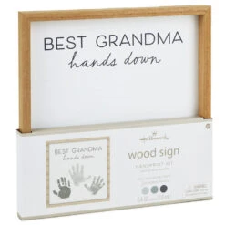 Hallmark Best Grandma Hands Down Wood Sign Handprint Kit 6 Hallmark Best Grandma Hands Down Wood Sign Handprint Kit -Hallmark Sales Best Grandma Wood Sign Handprint Kit With Paints 1BBY4848 03