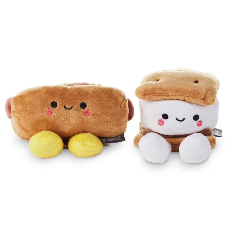 Hallmark Better Together Hot Dog And S'More Magnetic Plush, 4" 2 Hallmark Better Together Hot Dog And S'More Magnetic Plush, 4" - Image 2