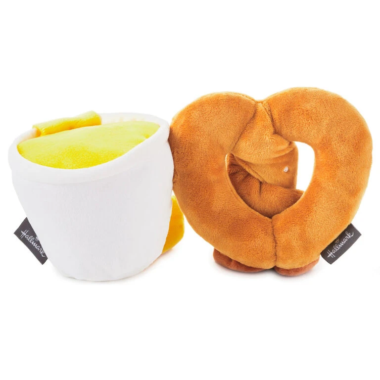 Hallmark Better Together Pretzel And Cheese Dip Magnetic Plush, 5" 3 Hallmark Better Together Pretzel And Cheese Dip Magnetic Plush, 5" - Image 3