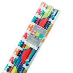 Hallmark Birthday Celebration 3-Pack Reversible Wrapping Paper -Hallmark Sales Birthday Celebration 3Pack Reversible Wrapping Paper 5EWR2946 07
