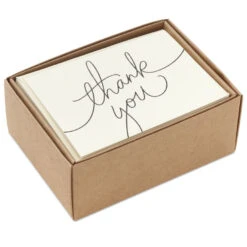 Hallmark Black Script Bulk Boxed Blank Thank-You Notes, Pack Of 40 8 Hallmark Black Script Bulk Boxed Blank Thank-You Notes, Pack Of 40 -Hallmark Sales Black Script Boxed Blank ThankYou Notes Multipack 1TYN2453 04