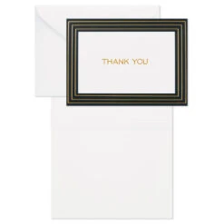 Hallmark Black And Gold Bulk Blank Thank-You Notes, Pack Of 50 -Hallmark Sales Black and Gold Bulk Blank ThankYou Notes Assortment 1399WTU3882 03
