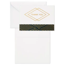 Hallmark Black And Gold Bulk Blank Thank-You Notes, Pack Of 50 -Hallmark Sales Black and Gold Bulk Blank ThankYou Notes Assortment 1399WTU3882 04