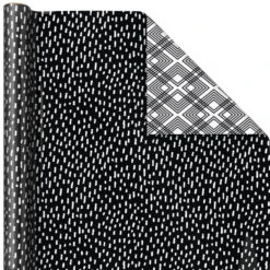 Hallmark Black And White Prints 3-Pack Reversible Wrapping Paper, 75 Sq. Ft. Total -Hallmark Sales Black and White Prints 3Pack Reversible Gift Wrap 5EWR6401 04