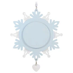 Hallmark Our First Christmas Together Snowflake 2023 Photo Frame Ornament -Hallmark Sales BlueWhite Snowflake Picture Frame Keepsake Ornament 1699QGO2879 06