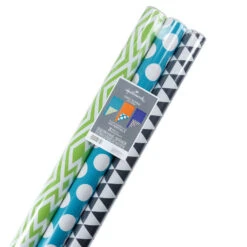 Hallmark Bold Patterns And Solids 3-Pack Reversible Wrapping Paper -Hallmark Sales Bold Patterns and Solids 3Pack Reversible Wrapping Paper 5EWR6429 07