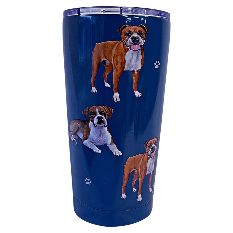 E&S Pets Boxer Stainless Steel Tumbler, 20 Oz. 1 E&S Pets Boxer Stainless Steel Tumbler, 20 Oz.