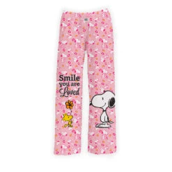 Brief Insanity Snoopy Smile Pink Lounge Pants, Small