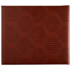 Hallmark Brown Hexagonal Pattern Guest Book 7 Hallmark Brown Hexagonal Pattern Guest Book -Hallmark Sales Brown Faux Leather Geometric Pattern Guest Book 1EDY3152 04