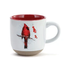 Cardinal And Holly Mug And Matching Card