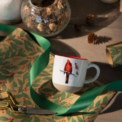 Cardinal And Holly Mug And Matching Card -Hallmark Sales Cardinal Mug on Holly Branch With Card 2020220253 04