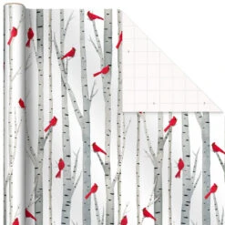 Hallmark Winter Wonder 3-Pack Christmas Wrapping Paper Assortment, 120 Sq. Ft. -Hallmark Sales Cardinals Snowflakes and Village Gift Wrap Pack 5JXW1075 05