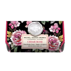 Michel Design Works Cedar Rose Large Bath Soap Bar, 8.7 Oz.