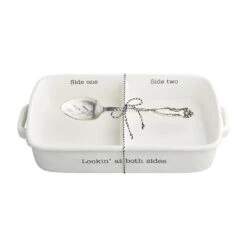 Mud Pie Side Serving Dish And Spoon, Set Of 2