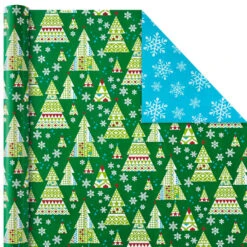 Hallmark Christmas Cheer 4-Pack Reversible Wrapping Paper Assortment, 150 Sq. Ft. -Hallmark Sales Christmas Cheer Assortment Reversible Wrapping Paper 5JXW1736 05
