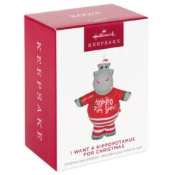 Hallmark I Want A Hippopotamus For Christmas Musical Ornament -Hallmark Sales Christmas Hippopotamus Keepsake Ornament 2099QGO2627 04
