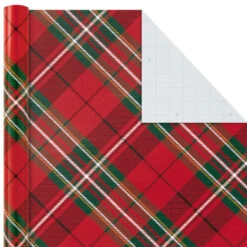 Hallmark Classic Plaids 4-Pack Wrapping Paper Assortment, 120 Sq. Ft. -Hallmark Sales Classic Plaids Christmas Wrapping Paper Assortment 5JXW1040 03