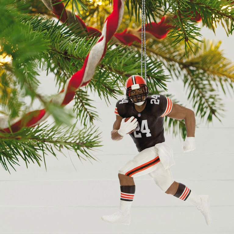 Hallmark NFL Cleveland Browns Nick Chubb Ornament 2 Hallmark NFL Cleveland Browns Nick Chubb Ornament - Image 2