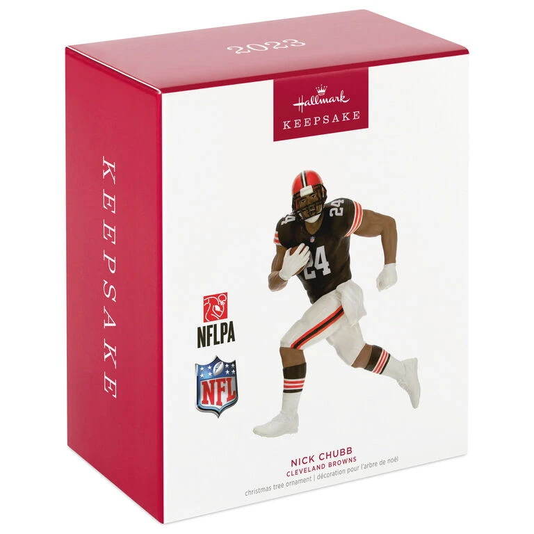 Hallmark NFL Cleveland Browns Nick Chubb Ornament 4 Hallmark NFL Cleveland Browns Nick Chubb Ornament - Image 4