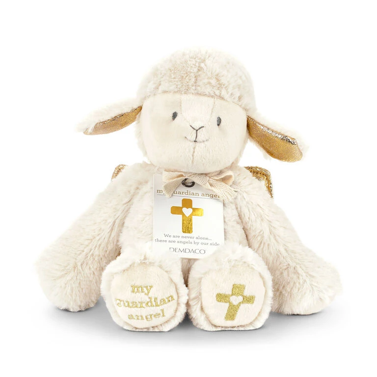 Demdaco Guardian Angel Plush Lamb, 7" 2 Demdaco Guardian Angel Plush Lamb, 7" - Image 2