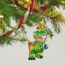 Hallmark Sales -Hallmark Sales Dinosaur in Christmas Lights Keepsake Ornament 1799QGO2779 02