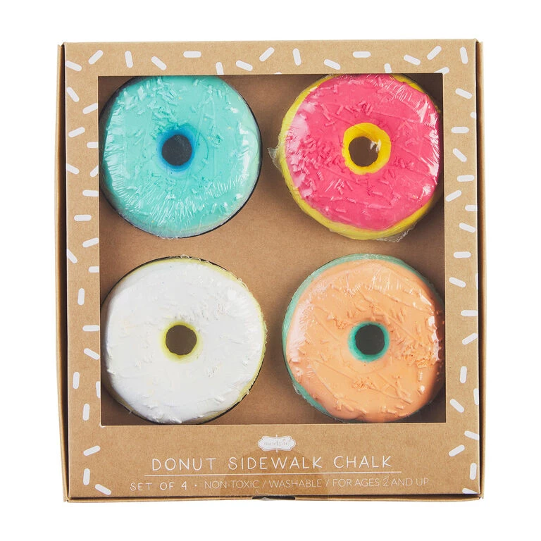 Mud Pie Donut Washable Sidewalk Chalk, 4 Pieces 1 Mud Pie Donut Washable Sidewalk Chalk, 4 Pieces