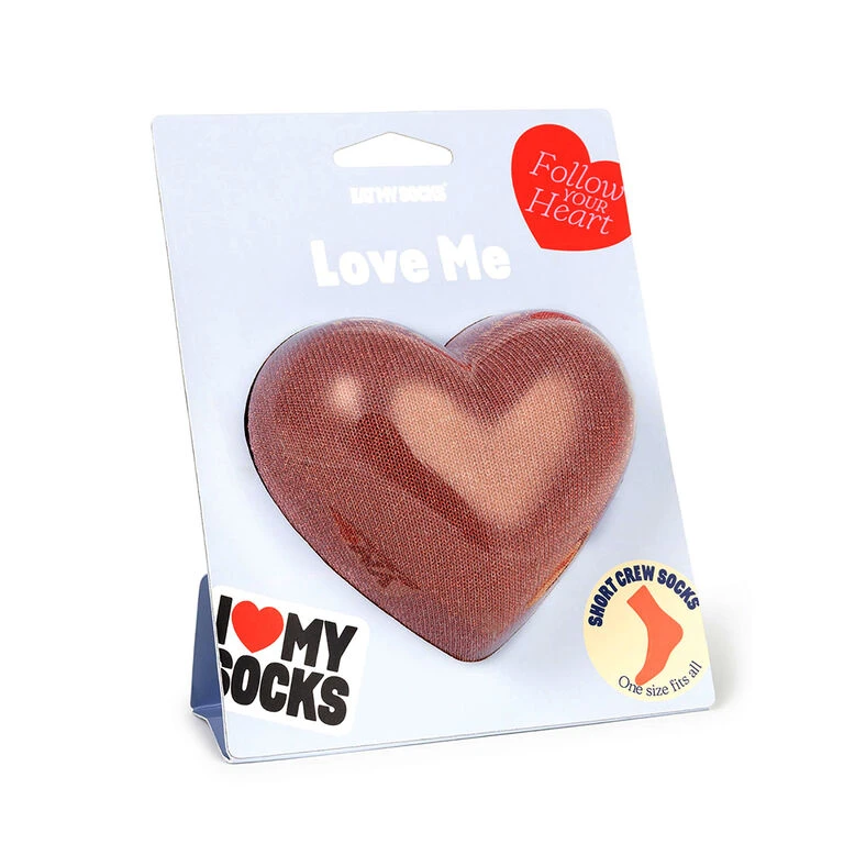 Doiy Eat My Socks Love Me Pink Valentine's Day Socks With Hearts 2 Doiy Eat My Socks Love Me Pink Valentine's Day Socks With Hearts - Image 2