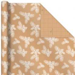 Hallmark Elegant Evergreens 2-Pack Holiday Wrapping Paper, 150 Sq. Ft. -Hallmark Sales Elegant Evergreens Holiday Wrapping Paper 5JXW1203 05