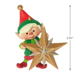 Hallmark North Pole Tree Trimmers Ornament -Hallmark Sales Elf With Christmas Tree Keepsake Ornament 1799QXR8069 03