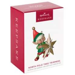 Hallmark North Pole Tree Trimmers Ornament -Hallmark Sales Elf With Christmas Tree Keepsake Ornament 1799QXR8069 04
