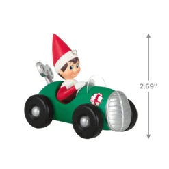 Hallmark The Elf On The Shelf® Race To The Finish Scout Elf™ Ornament -Hallmark Sales Elf on the Shelf in Race Car Keepsake Ornament 1799QXI7357 03