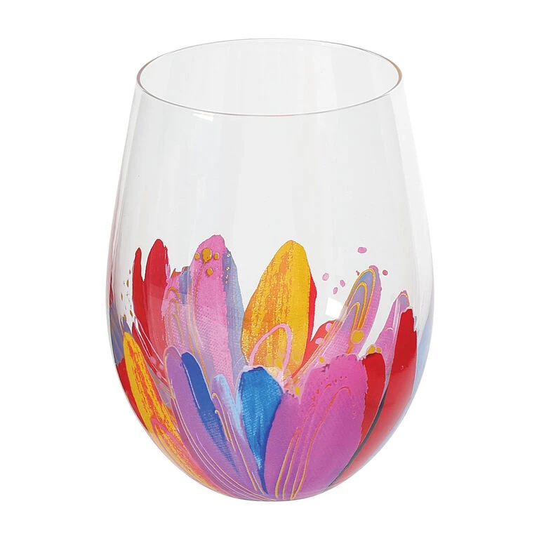 Enesco EttaVee Jessi's Garden Stemless Wine Glass, 18 Oz. 2 Enesco EttaVee Jessi's Garden Stemless Wine Glass, 18 Oz. - Image 2