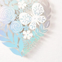 Hallmark Floral Laser Foil Heart Blank Note Cards, Box Of 8 7 Hallmark Floral Laser Foil Heart Blank Note Cards, Box Of 8 -Hallmark Sales Floral Laser Foil Heart Blank Note Cards 1499THK2105 03