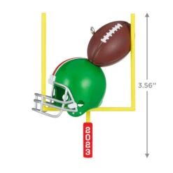 Hallmark Football Star 2023 Ornament -Hallmark Sales Football Goal Post and Helmet Keepsake Ornament 1399QGO2707 03