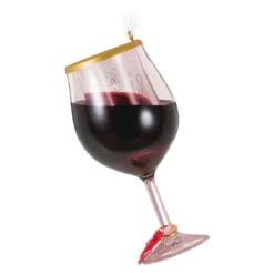 Hallmark Oh, What Fun It Is To Wine Ornament -Hallmark Sales Glass of Red Wine Keepsake Ornament 1599QGO2919 06