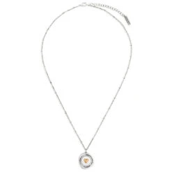 Heart Charm Dear You My Love Necklace, 17.5" -Hallmark Sales Gold Heart Silver Charm Necklace 1005060053 03