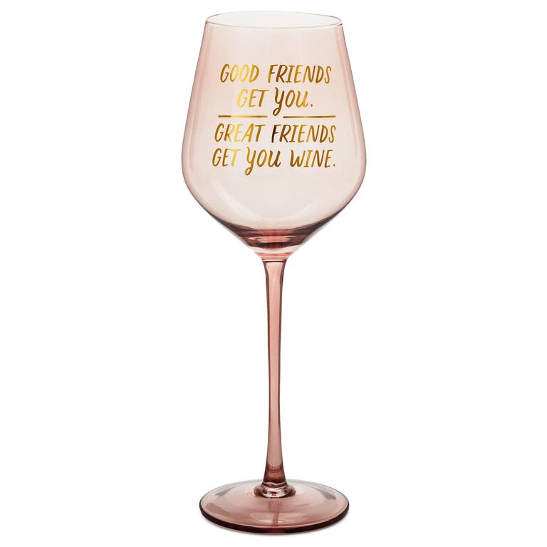 Hallmark Good Friends, Great Friends Wine Glass, 19.27 Oz. 1 Hallmark Good Friends, Great Friends Wine Glass, 19.27 Oz.