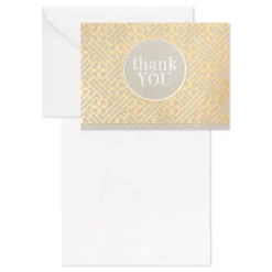 Hallmark Gray And Gold Bulk Blank Thank-You Notes, Pack Of 50 -Hallmark Sales Gray and Gold Bulk Blank ThankYou Notes Multipack 3THK2522 04