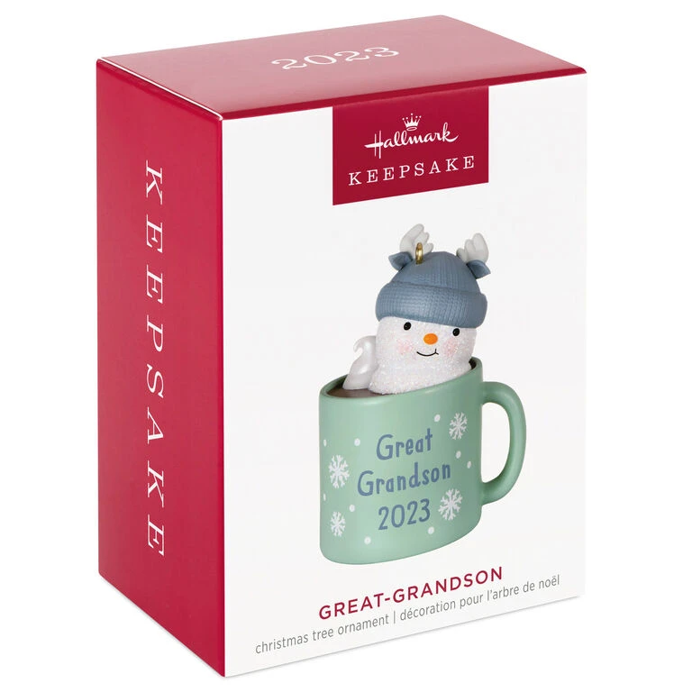 Hallmark Great-Grandson Hot Cocoa Mug 2023 Ornament 4 Hallmark Great-Grandson Hot Cocoa Mug 2023 Ornament - Image 4