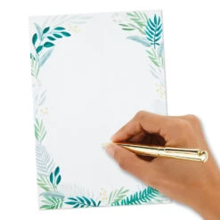 Hallmark Fern Border Stationery Set, 20 Sheets -Hallmark Sales Green Ferns Writing Sheets Stationery Set 1STN1144 04